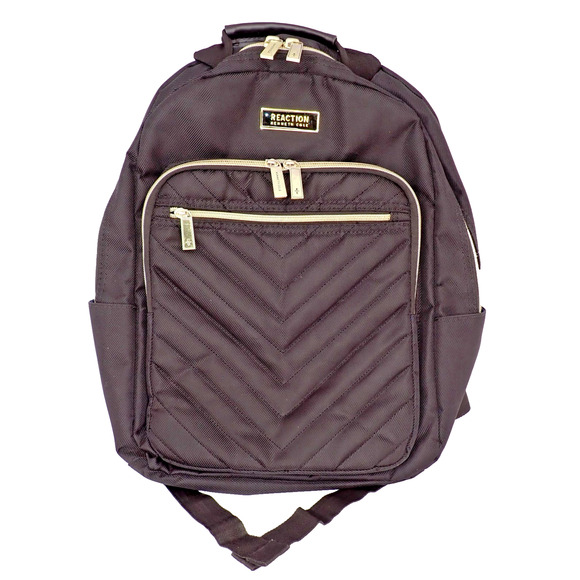 Kenneth Cole Reaction Chelsea Chevron 15" Laptop Backpack Bookbag Black Mint - Picture 1 of 10